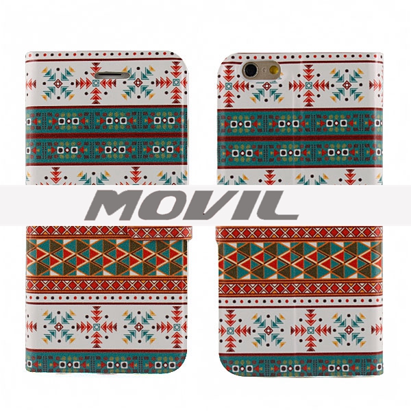 NP-2214 Tapa de cuero funda para Apple iPhone 6-0